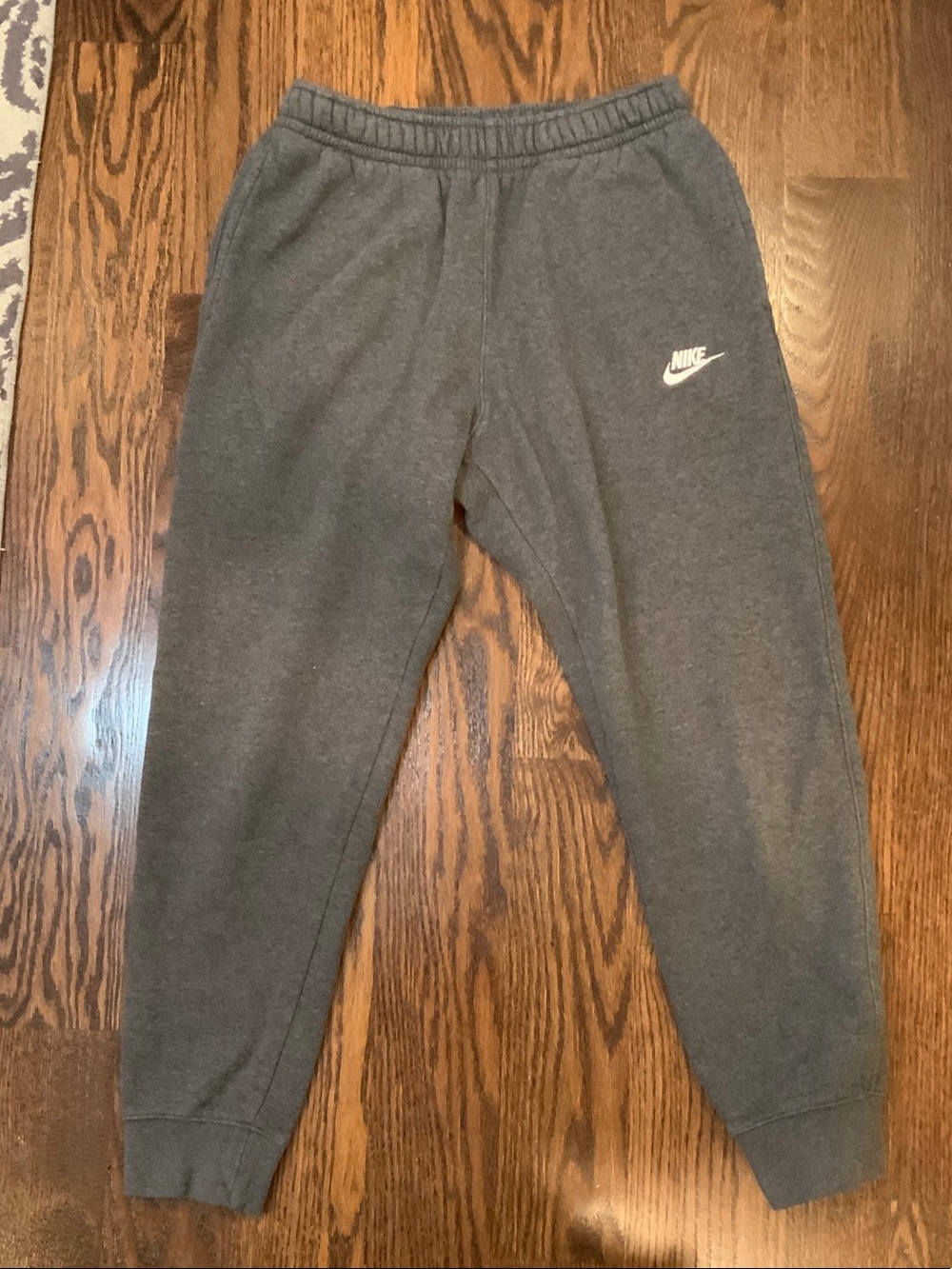 Nike Kids Charcoal Gray Fleece Joggers